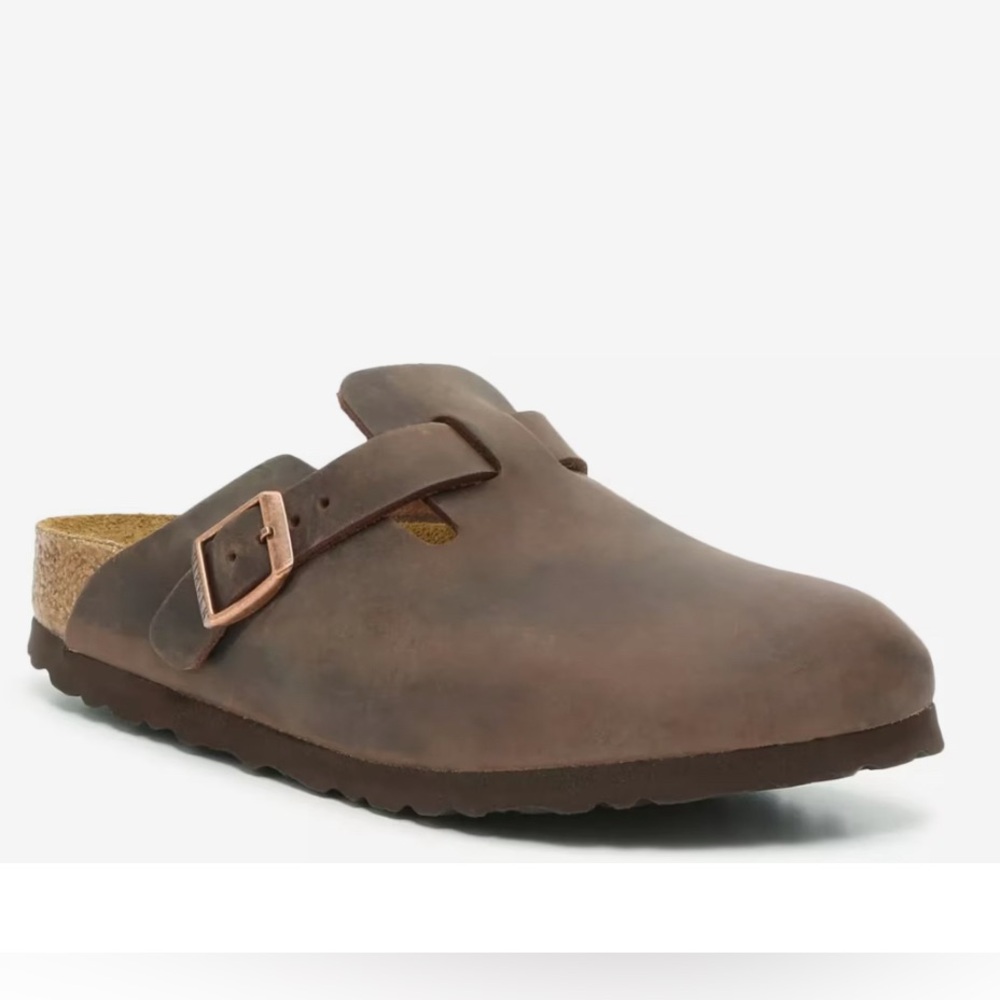 Birkenstock Boston Brown Leather Nubuck Finish